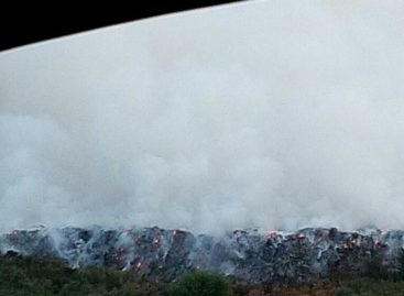 Свалка в Сальске горит уже несколько дней