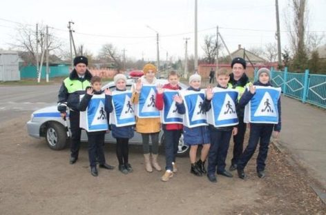 Сальские школьники напомнили взрослым о правилах дорожного движения