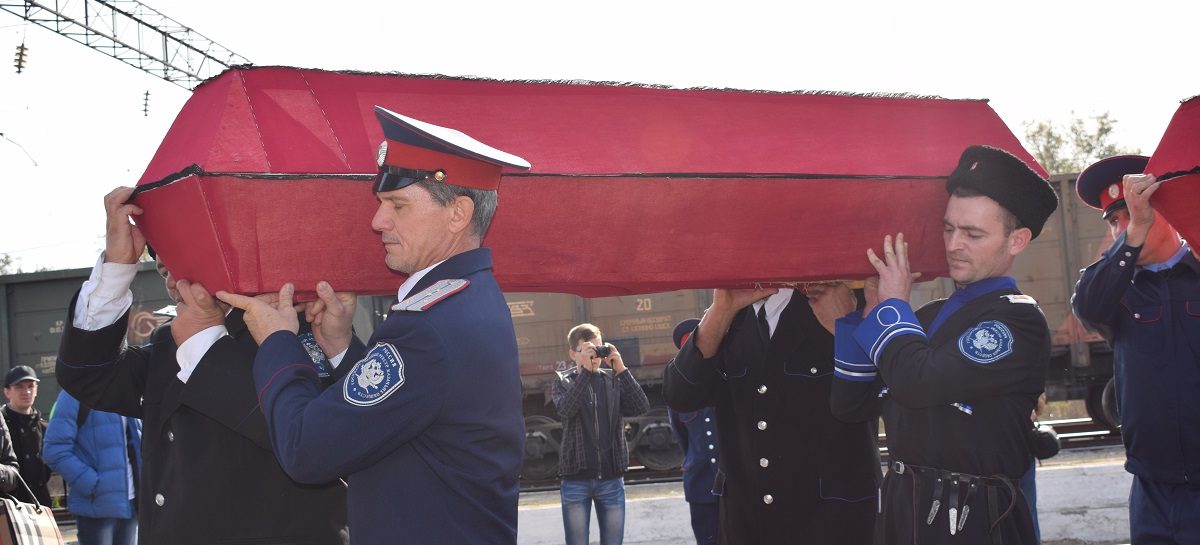 В селе Песчанокопском перезахоронены останки 32 участников  Гражданской войны