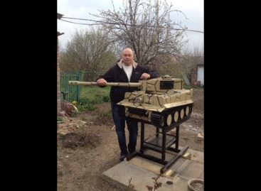Умелец из Белозерного сварил модель немецкого танка
