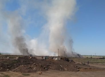 Жители Ново-Сальска вынуждены спать с закрытыми окнами из-за горящей свалки