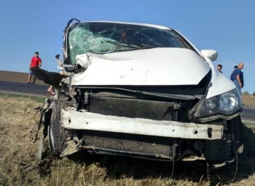 Под Кручёной Балкой 23-летний водитель допустил лобовое столкновение