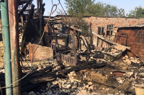 На окраине Сальска в огне погибли животные