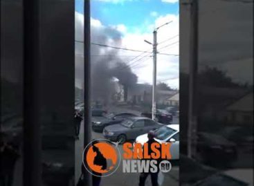 В Сальске, на улице Кирова, заполыхал дизельный генератор