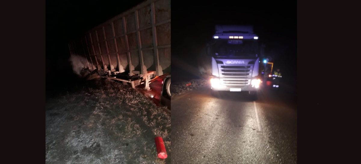 На въезде в Сальск с гружёной фурой случилось ЧП