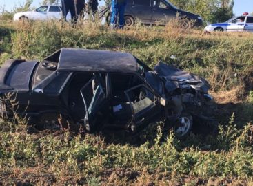 Сальчанка съехала с дороги и врезалась в опору электропередачи