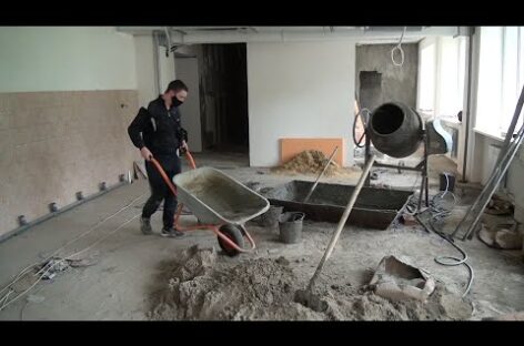 В корпусе Сальского индустриального техникума на Ново-Сальске продолжается капремонт