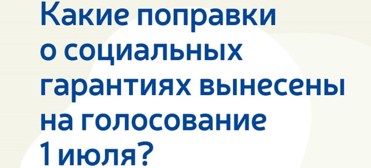 Какие поправки о социальных гарантиях вынесены на голосование 1 июля?