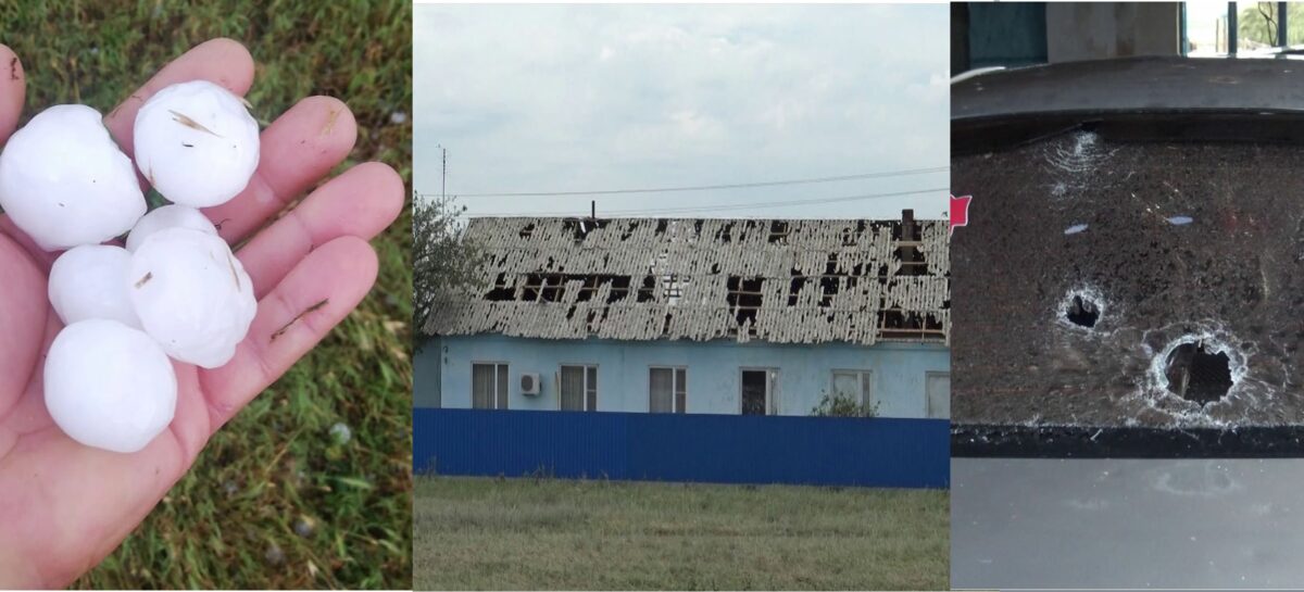 Град размером с куриное яйцо: нашим соседям из Пролетарского района досталось от стихии