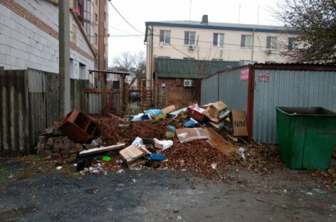 Жильцы многоквартирного дома в Сальске пожаловались, что возле их дома устроили стихийную свалку