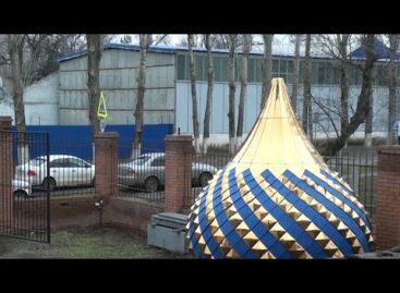 Стройка в Гиганте: приобрели купол для храма Владимирской иконы Божией Матери
