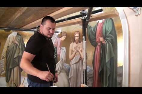 Волгодонские мастера расписывают сальский храм Святителя Димитрия Ростовского