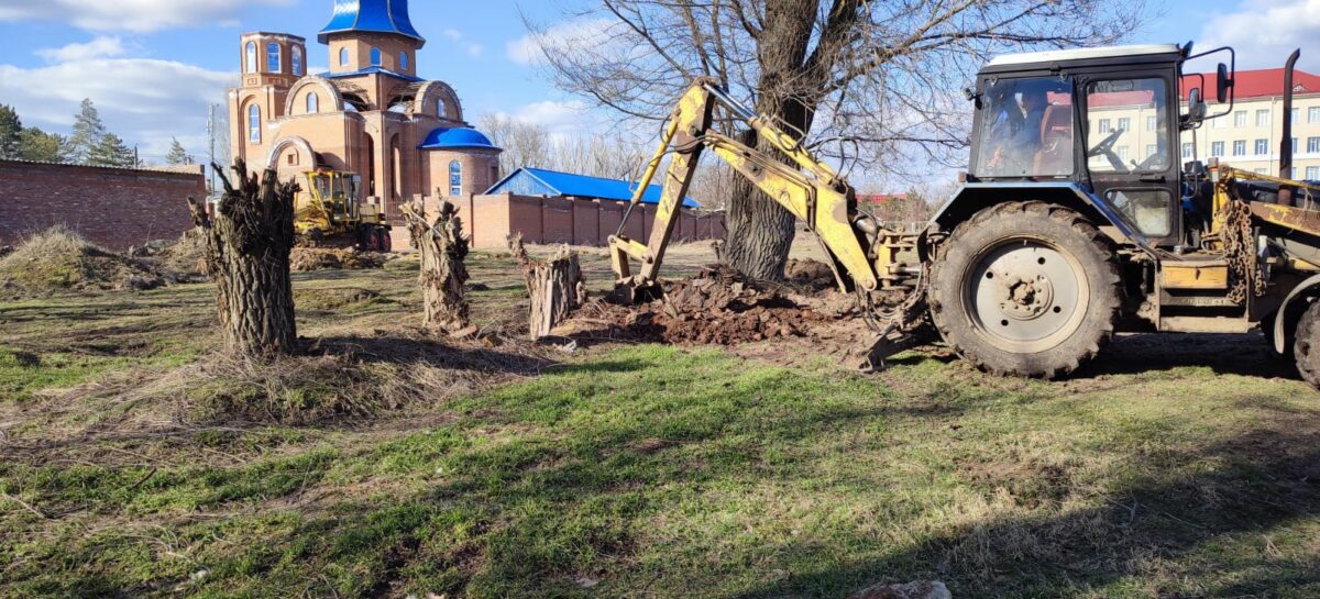 В центре пос. Гигант Сальского района создаётся рекреационное пространство для детей