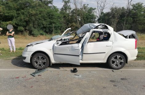 В Сальском районе иномарка врезалась в КамАЗ