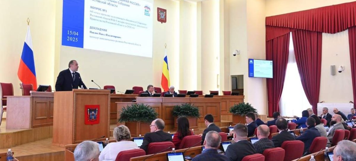 Донские единороссы поддержали отчет правительства Ростовской области за 2024 год
