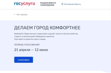 На Дону продолжается голосование за объекты благоустройства, в нем уже приняли участие более 330 тысяч жителей
