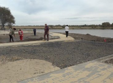 Успеть до 1 ноября: в поселке Гигант благоустраивают прибрежную зону