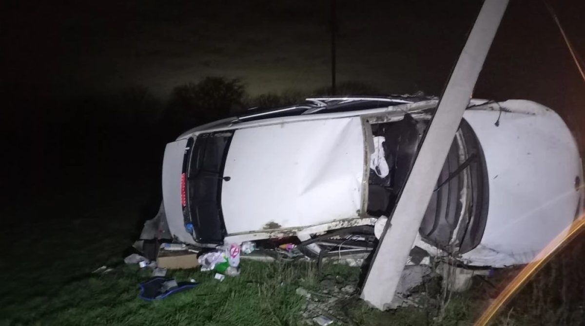 В Сальском районе 18-летняя девушка-водитель на «Киа Рио» врезалась в столб