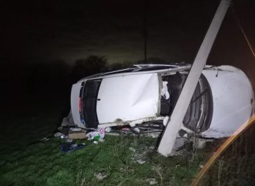 В Сальском районе 18-летняя девушка-водитель на «Киа Рио» врезалась в столб