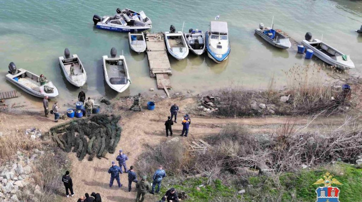 Полицейские в ходе операции «Путина – 2026» очистили акваторию Цимлянского водохранилища от браконьерских ловушек