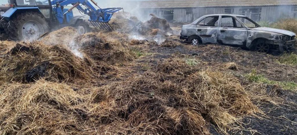 В Сальском районе из-за неисправности автомобиля произошёл пожар